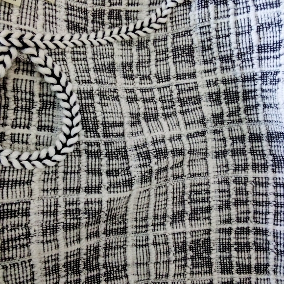 2 For $35 MAX Studio Norstroms Checker Knit top 3/4 Slv Black/wh  Sz S LIKE NEW - Picture 7 of 14